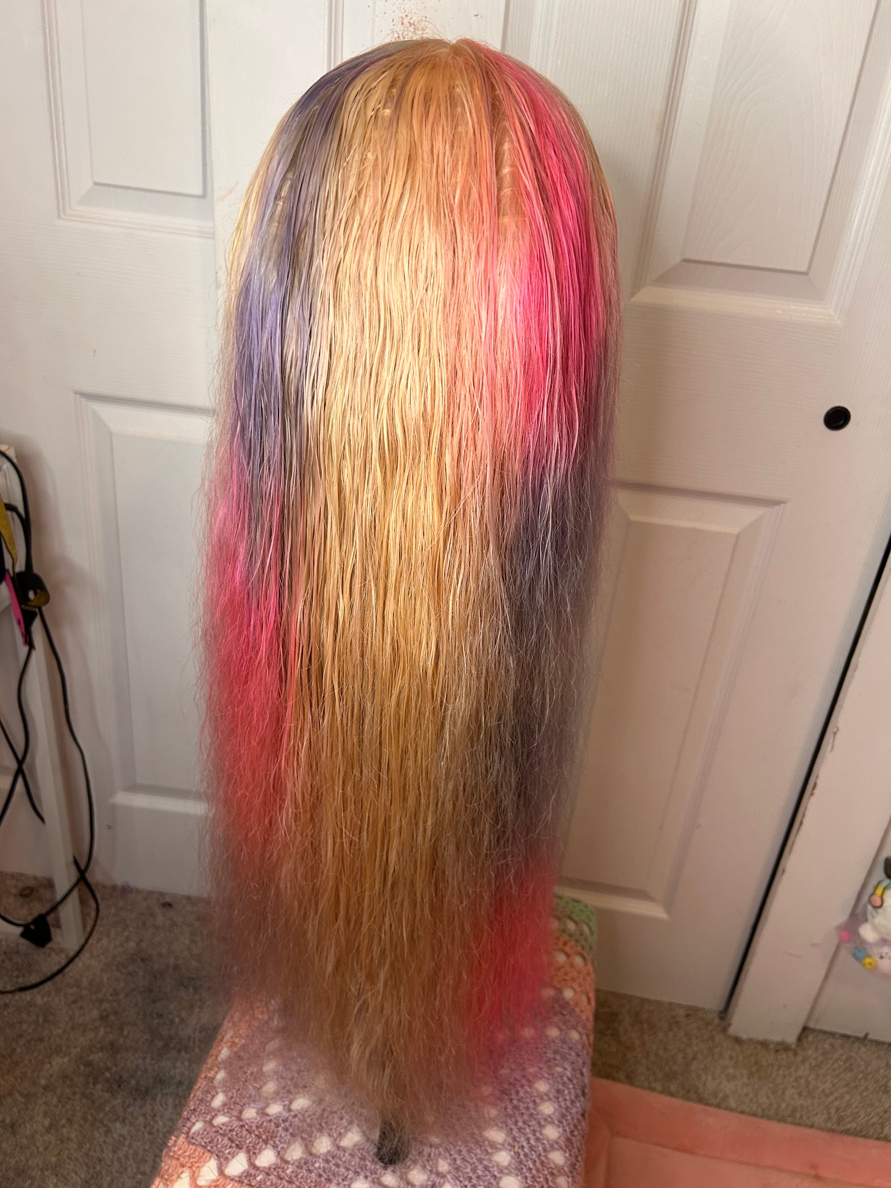 *refurbished* custom dye unicorn 32 in 100% human hair