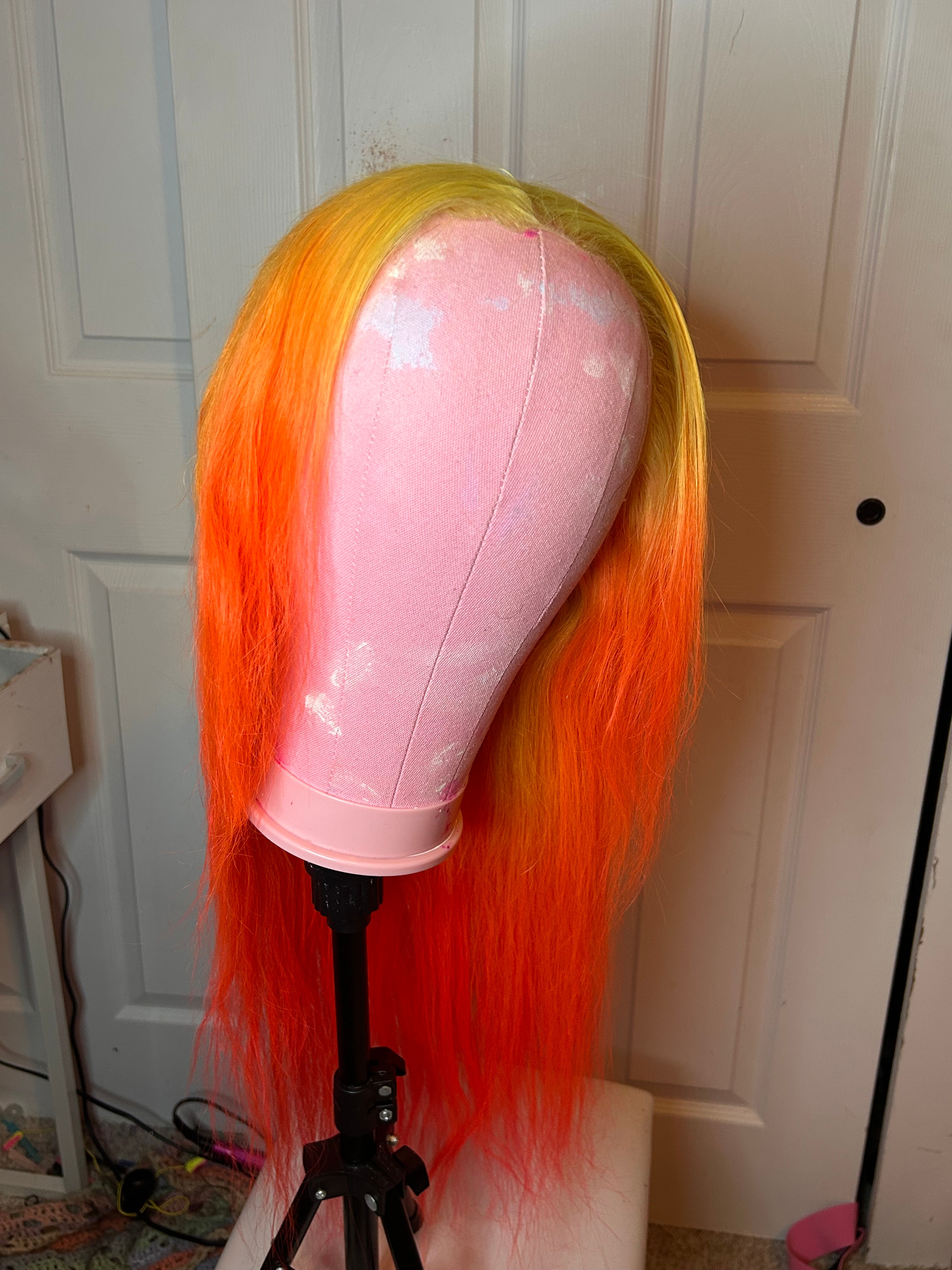 *refurbished* 28in 100% human hair 13x6 custom ombre wig