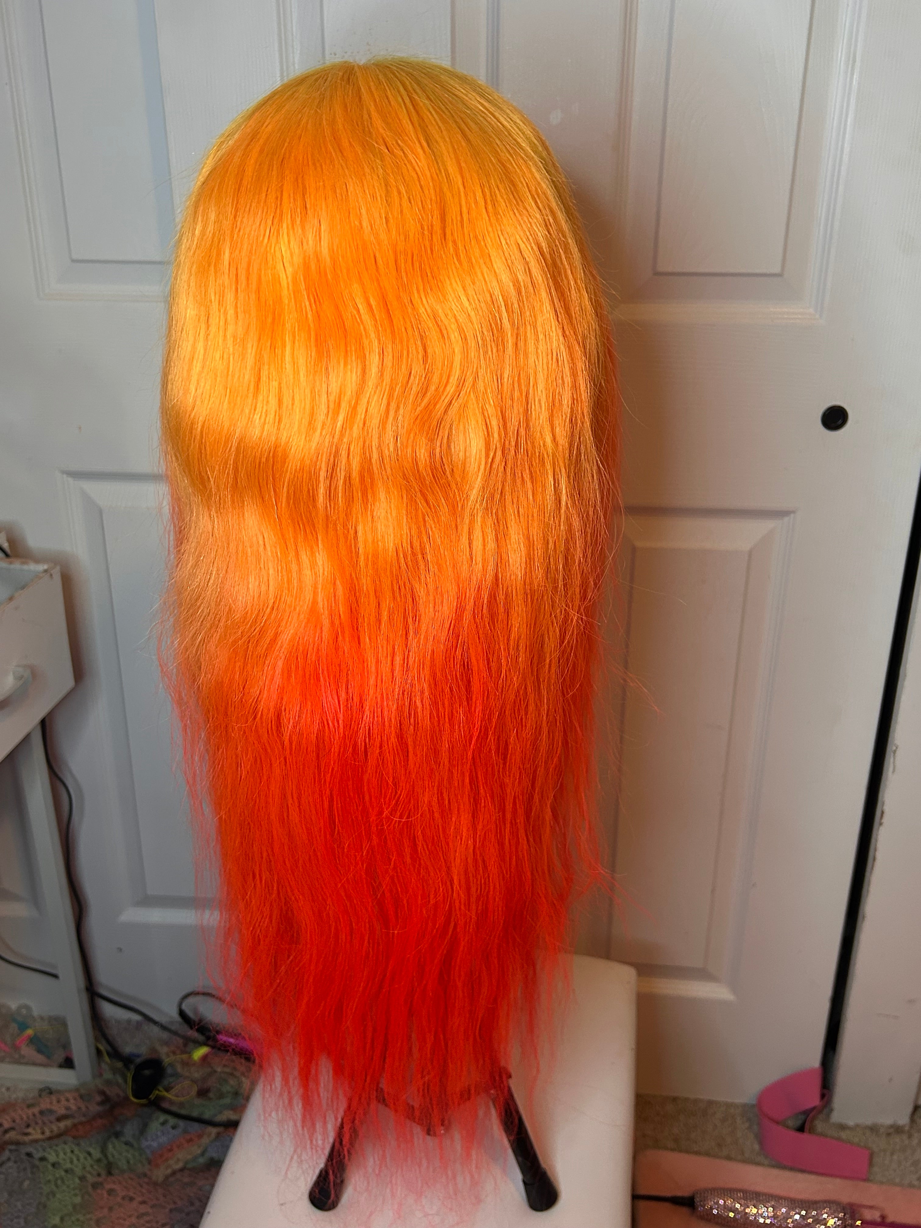 *refurbished* 28in 100% human hair 13x6 custom ombre wig