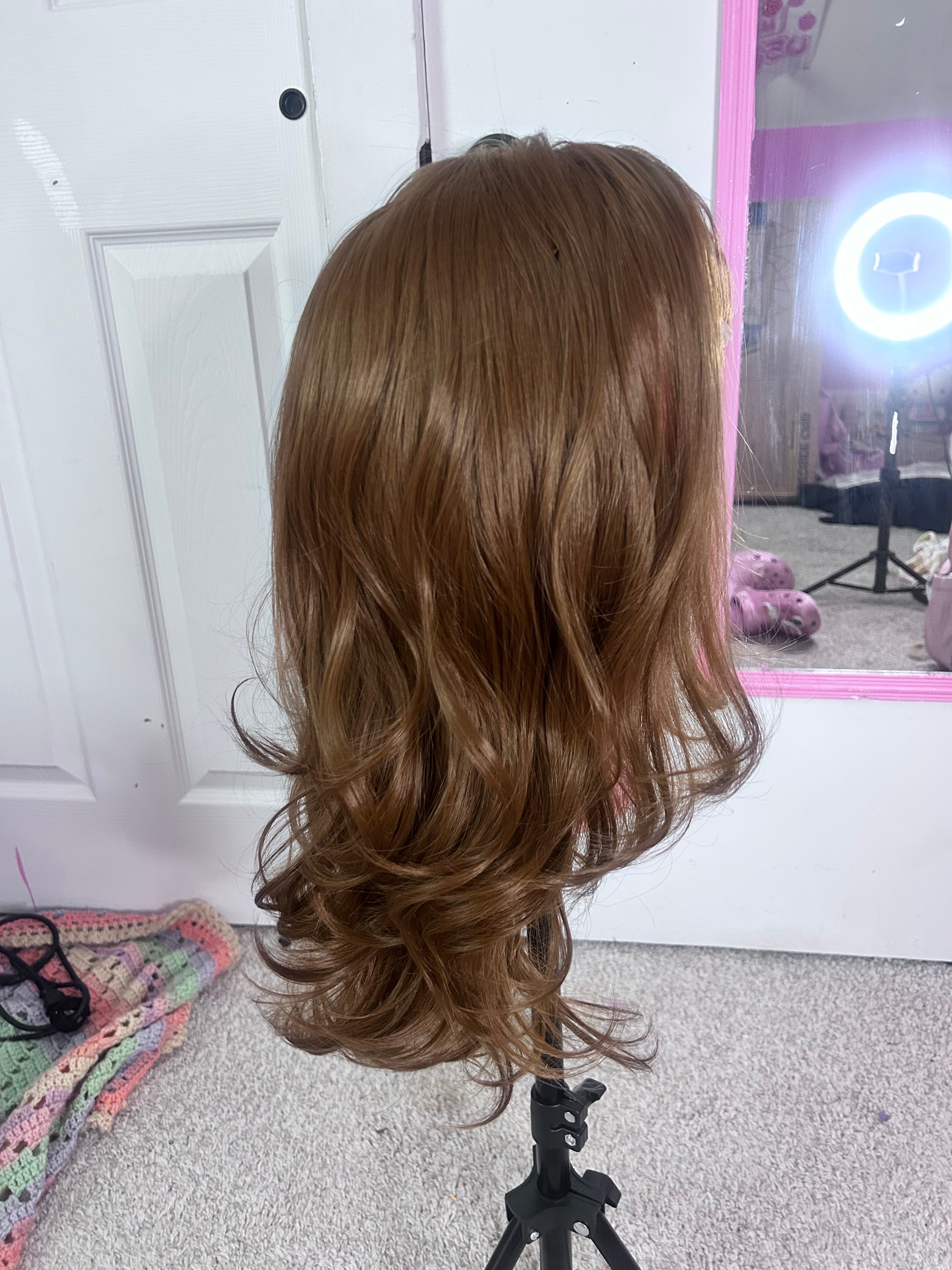 *brand new*13x6 28in pre-layered light brown synthetic/blend